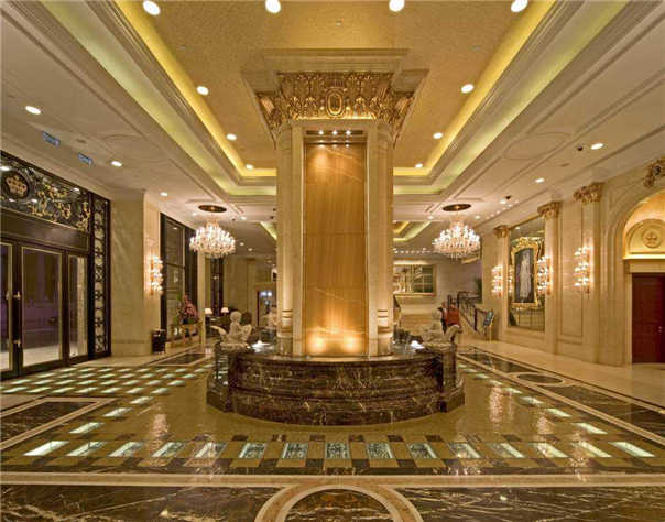 歐式風(fēng)格酒店設(shè)計(jì)主題顏色：金色、象牙白